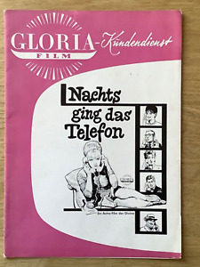 "WERBUNG PROGRAMM" NACHTS GING DAS TELEFON" 1962-Günther PHILIPP-Elke SOMMER“