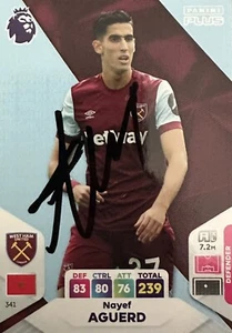 Panini Adrenalyn XL 24 Plus West Ham United Nayef Aguerd Hand Signed Card - Picture 1 of 1