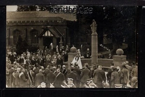 Bangor on Dee - War Memorial Service - postal fotográfica real - Imagen 1 de 1
