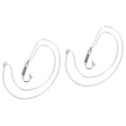 2 Count Women Fish Hook Necklace Fishing Hooks Urn and Ashes Letter