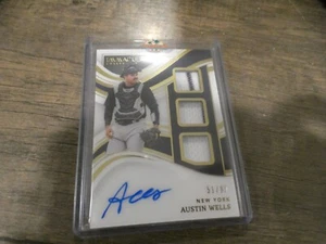 2023 Panini Immaculate AUSTIN WELLS Triple Jersey Patch AUTO 99 New York Yankees - Picture 1 of 2