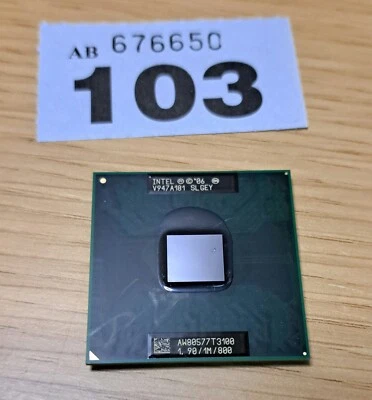 INTEL CELERON DUAL CORE  T3100 CPU - SLGEY - 1.90GHz/1M/800MHz  (Socket P) - Image 1 of 2