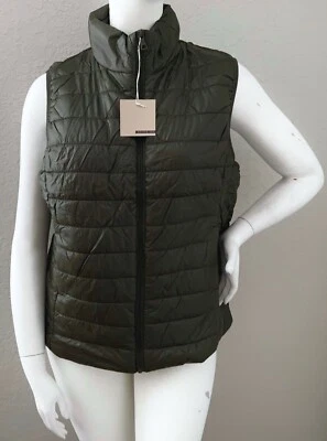 Active USA Quilted Padded Puffer Vest Olive Green Plus 1XL 2XL - New! - Image 1 of 4