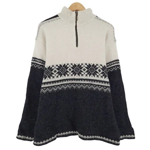 Vintage Nordic Jumper Sweater Norway Fair Isle Wool Men Kw3 Size M - Picture 1 of 8