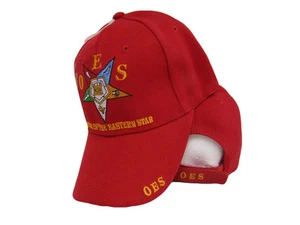 OES Order of the Eastern Star Mason Red Embroidered Cap CAP964 Hat - Picture 1 of 5