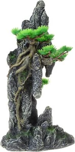 Tall Mountain View Aquarium Ornament Tree House Cave Large Fish Tank Decoration - Picture 1 of 5