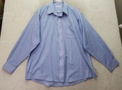 Pierre Cardin Dress Shirt Mens Size 17.5 Blue Long Sleeve Collared Button Down - Image 1 of 4