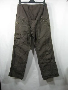 Next Maternity Cargo Trousers Brown UK Size 14 Reg Good Condition - Picture 1 of 18