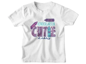 Personalize Name Glitter Kindergarten shirt ALL SIZES small med large xl - Picture 1 of 2