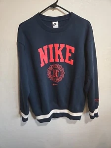 Women's Nike Extra Small Oversized Sweatshirt Navy Long Sleeve New - Picture 1 of 15