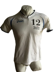 Shirt ASICS Maratona D'Europe #12 Shirt Runner Running Jersey Shirt Race - Picture 1 of 5
