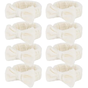 Spa Headband for Washing Face 8 Pack Beige Skincare Headbands for Women Girls Te - Picture 1 of 13