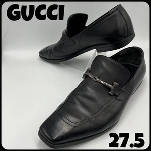 Gucci Men 9.5US Bit Loafers Square Toe Sherry Line Gg m10_0626 - Afbeelding 1 van 12