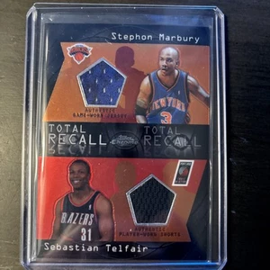 2004-05 Topps Chrome Stephon Marbury Sebastian Telfair RC ROOKIE DUAL RELIC /100 - Picture 1 of 8