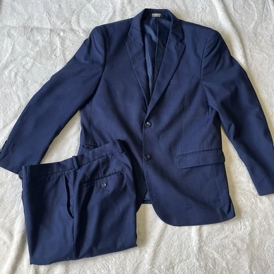 Caravelli Hombre Traje Chaqueta Pantalones 40R 34W | Modelo: Oxford 2B Poliéster-Viscosa Foto 1 de 4