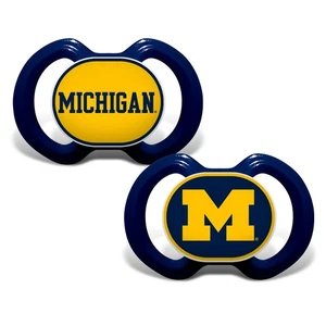BabyFanatic - Michigan Wolverines - Officially Licensed NCAA Pacifier 2-Pack - Picture 1 of 4