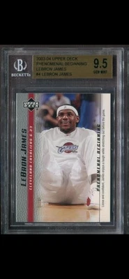 2003-04 Upper Deck #4 Lebron James Phenomenal Beginning RC BGS 9.5 GEM MT - Image 1 of 2