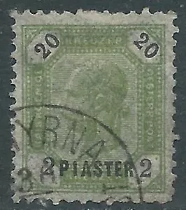 1891-96 AUSTRIA LEVANTE USATO 2 PI SU 20 K - P17-8 - Picture 1 of 1