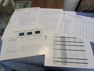 1999 SATURN SEDAN SL SL1 SL2 PRESS INFORMATION SALESMANS BROCHURE SHEETS SET - Image 1 of 3