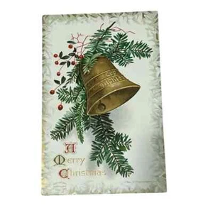Postcard A Merry Christmas Ellen Clapsaddle Embossed c1909 Divided Back B790 - Picture 1 of 3
