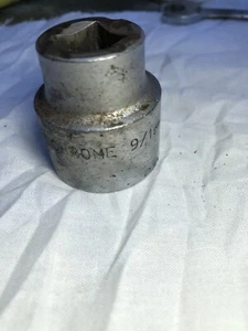 Vintage Used 1/2 Drive Sidchrome Whitworth Socket 9/16 -W - Picture 1 of 5