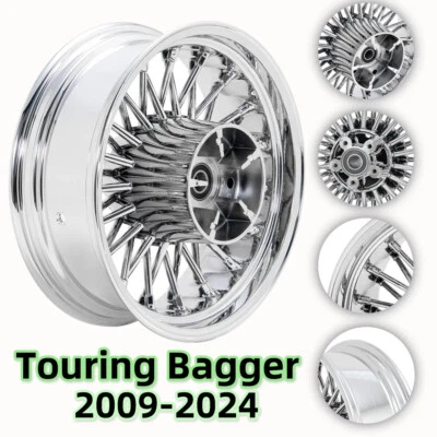 Rueda trasera Fat Spoke 16x5,5 para Harley Touring Bagger Street Road Glide 09-2025 Foto 1 de 4