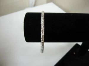 14KT WHITE GOLD EP SCROLL WORK  CHILDRENS BANGLE-B - Afbeelding 1 van 1