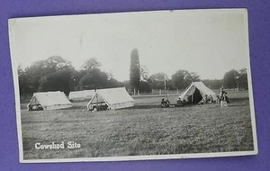 Girl Guide Camp at Cowshed Site - Foxlease , Lyndhurst,Hampshire c1930s Postcard - Picture 1 of 2