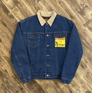 Vintage 2000s Wrangler Denim Blanket Lined Cowboy Cut Jacket - Picture 1 of 1