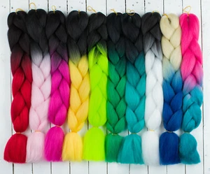 DreadLab - Sintetico Jumbo Treccia Capelli Bicolore Ombre (24 "/ 60cm) Vari - Bild 1 von 45