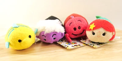 BNWT DISNEY STORE TSUM TSUM PLUSH SET OF 4 LITTLE MERMAID - Image 1 of 3