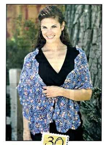 PRETTY CROCHETED LACE HEXAGON WRAP to CROCHET in SPORT WEIGHT YARN - Picture 1 of 1