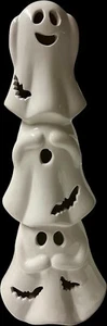 Halloween Goblin & Ghoul 3 Fantasmas Apilados Iluminar 14.5" Alto Estatuilla Nueva - Imagen 1 de 4
