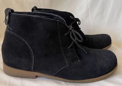 COLDWATER CREEK WALK WITH ME, BLACK SUEDE CHUKKA ANKLE BOOTS, WOMEN'S 11M, EUC - Image 1 of 4
