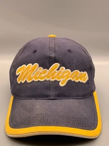 Michigan Wolverines Hat Cap Strapback Blue Yellow American Needle NCAA Football - Picture 1 of 11