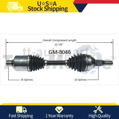 Front Driver Left CV Axle Joint Shaft For Oldsmobile Silhouette 1998 1997 - Image 1 of 2