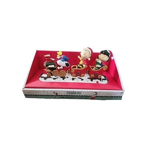 Peanuts Musical Light Up Table Top Train Snoopy Woodstock Charlie Christmas NEW - Picture 1 of 5