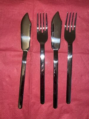 Fischbesteck Edelstahl 4 teilig Tchibo Spülmaschinengeeignet neu in OVP - Bild 1 von 4