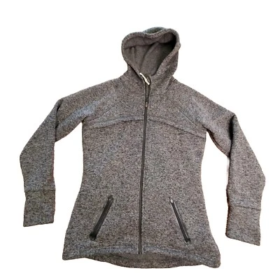 Sudadera con capucha con cremallera completa Kyodan para mujer pequeña gris agujeros para los pulgares f3b Foto 1 de 4