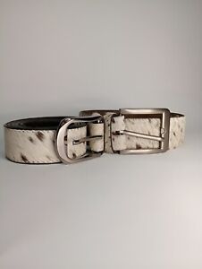 Handcrafted 100% Genuine Cow Hair Cowhide Men's Leather Belt With Unique Style