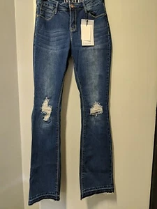 Cotton On Nineteen Brand Women's Mid Rise Skinny Fit Flare Jeans. size 10 New... - Picture 1 of 6