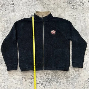 Vintage Cripple Creek PBR High Pile Sherpa Jacket Mens Large Black Brown - Picture 1 of 6
