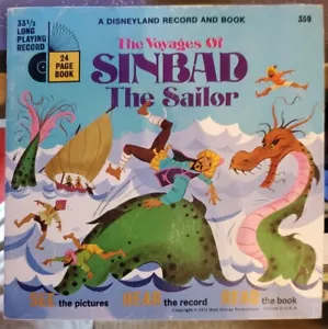 Walt Disney VOYAGES OF SINBAD THE SAILOR Disneyland Record and Book LLP-359 / SS - Picture 1 of 4
