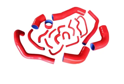 ✅For Toyota Supra JZA80 2JZ-GTE VVTi Twin Turbo 1997-2002  Red Silicone Hoses - Image 1 of 4