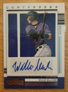 2021 PANINI CONTENDERS AUTOGRAPHS WILLIE MACIVER COLORADO ROCKIES 