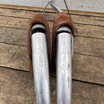 Vintage Weinmann Brake Levers Drop Bar Road Brown Hoods Non Aero Eroica 1984 A2 - Image 1 of 4