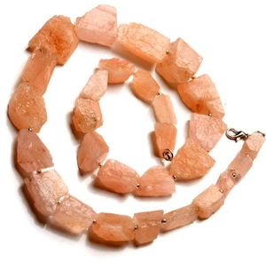 Natürlicher Rosenquarz Edelstein 15 bis 25 mm Größe Unpoliert Nugget Form Perle 20,5 Zoll - Bild 1 von 10