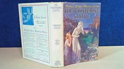 NANCY DREW EARLY NO SPINE SYMBOL #14 THE WHISPERING STATUE w/DJ 1940B-9 WIRT - Image 1 of 4