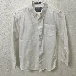 Nautica Oxford Boys’ Size 12 White Long Sleeve Dress Shirt, Button Down, Classic - Picture 1 of 5