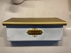 Buzón de montaje en pared de aluminio MCM vintage dorado blanco dos tonos - Imagen 1 de 9